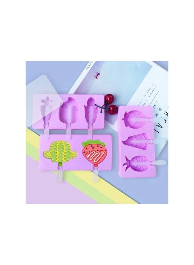 قالب سيليكون لصنع الآيس كريم، سهل الاستخدام والتنظيف، متعدد الأشكال - Image 4